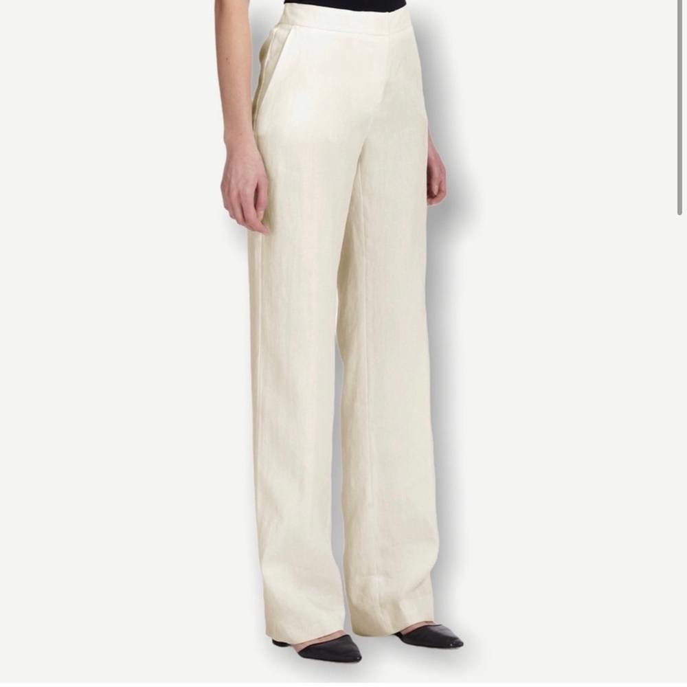 NWT Max Mara Linen Vavola Cream Linen Trousers